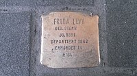 Stolperstein im Pausenhof der Frida-Levy-Gesamtschule in Essen