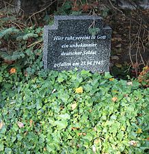 Grab eines unbekannten deutschen Soldaten