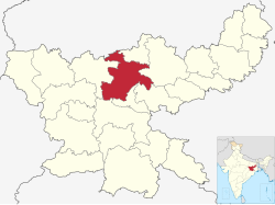 Location of Hazaribagh district in Jharkhand