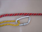 Steigschlinge in Karabiner