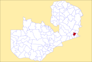 District location in Zambia