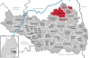 Lage der Stadt Laupheim im Landkreis Biberach