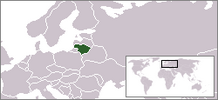 Location of Lithuania in the world