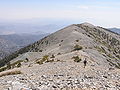 Mount Harwood's west ridge, August 2007. Devil's Backbone Trail passes the summit to the right.