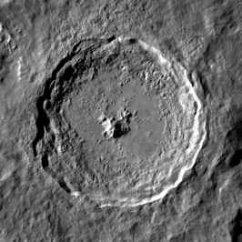 Tycho, gefotografeerd door de Lunar Reconnaissance Orbiter (foto NASA)