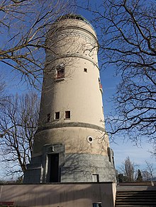 Der Wasserturm auf dem Bruderholz hat eine begehbare 360 Grad, Aussichtsplattform