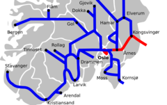 Mapa przebiegu linii kolejowej