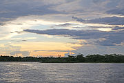 Abendsonne am Amazonas, Brasilien