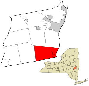 Location in Albany County and the state of New York.