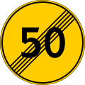 3.25.2 End of the maximum speed limit zone (temporary)