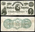 One-hundred Confederate States dollar (T49)