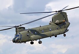 Chinook der Royal Air Force mit Doppelrotor in Tandemkonfiguration
