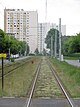 Hochhäuser am Ende der Stübelallee in Gruna