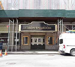 the entrance to the Edison Ballroom