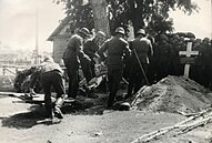 Deutscher Feldfriedhof (Sowjetunion). Beerdigung eines gefallenen Leutnants