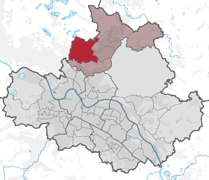 Lage des statistischen Stadtteils Hellerau/Wilschdorf in Dresden