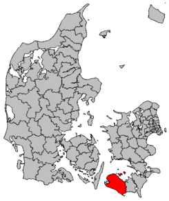 Kart over Lolland kommune