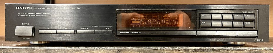 Onkyo T-4000, digital tuning (Japan; 1990)[8]