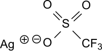 Strukturformel von Silbertrifluormethansulfonat