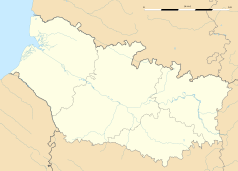 Mapa konturowa Sommy, na dole po prawej znajduje się punkt z opisem „Pargny”