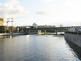 The Third Ring Road crosses the Moskva river via the Dorogomilovsky Bridge.