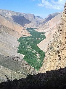 The fertile Marghab Valley in Afghanistan