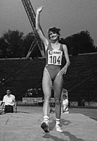 Galina Astafei, 1992 Olympiazweite, belegte Rang vier – sie startete hier noch für Rumänien, ab 1995 dann für Deutschland