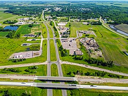 I-90 and US-169 junction north of town