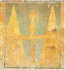 The terebinth (on the right) pictured in the Crucifixion of St. Peter by Cimabue