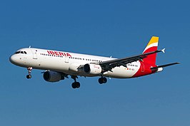 Een Airbus A321 van Iberia