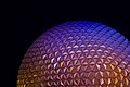 Ausschnitt aus dem Golfball, Spaceship Earth, Epcot Center, Orlando, Florida, 1982.