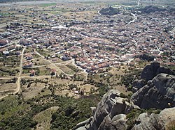 Blick auf Kalambaka von den Meteora-Felsen