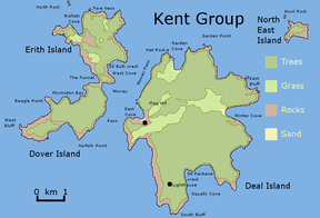 Karte der Kent-Gruppe