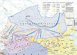 9. yüzyılda topraklarının en büyük hali