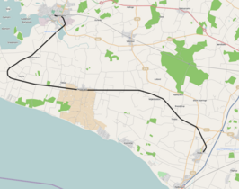 Spoorlijn Nakskov - Rødby op de kaart