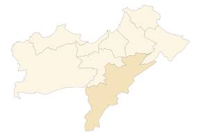 Localizarea districtului în cadrul provinciei