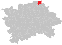 Location of Třeboradice in Prague