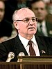 Mikhail Gorbachev as depicted during his state visit to the United States in 1987