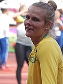 Taryn Gollshewsky Rang vierzehn mit 54,29 m