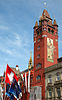 Rathaus (Town council house) with Standbild by Munatius Plancus