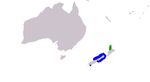 Hector's dolphin range (Maui dolphin in green)