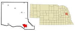 Location in Nebraska