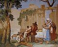 Bauernmahlzeit, Fresko im Gästehaus der Villa Valmarana, 1757