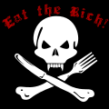 Eat the Rich anarchist symbol.