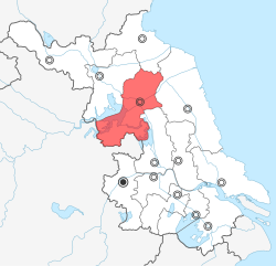 Location of Huai'an City (red) in Jiangsu