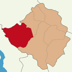 Map showing Kaman District in Kırşehir Province