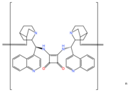 Polymeric squaramide catalyst that is only soluble in strongly polar solvents like DMF and DMSO, and thus can be easily separated.[1]