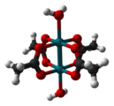 In rhodium(II) acetate, the four acetate groups are bridging ligands.