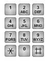 Standardtastatur mit Buchstaben