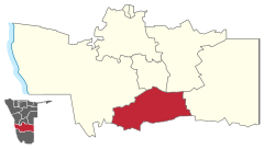 Karte Gibeon (Wahlkreis) in Namibia